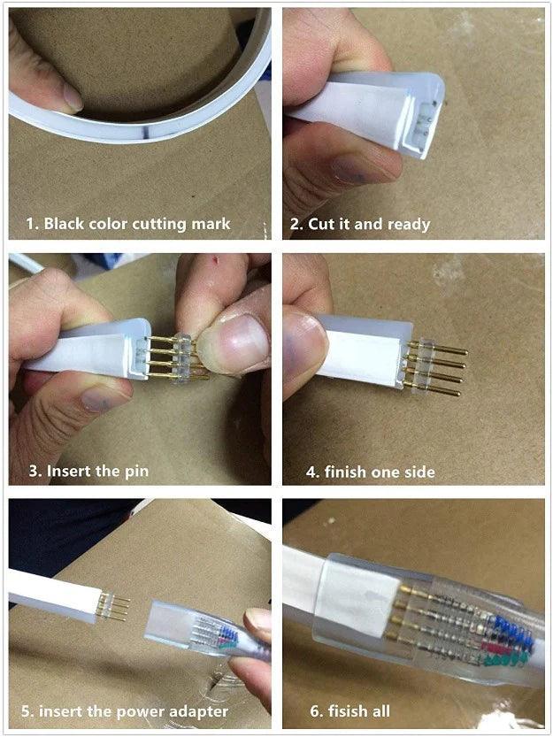 RGB Neon Flex 220V 240V 11x22mm IP65 Waterproof Dimmable Remote Kit - House of LEDS