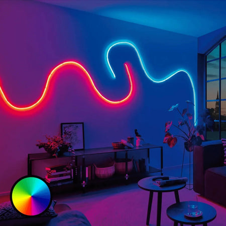 RGB Neon Flex 220V 240V 11x22mm IP65 Waterproof Dimmable Remote Kit - House of LEDS
