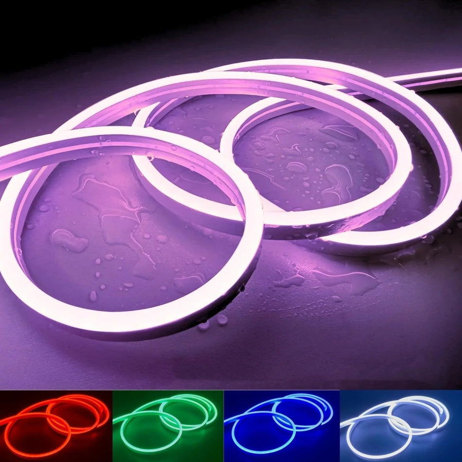 RGB Neon Flex 8x18mm 12V IP65 Waterproof 5cm cut 5 Metre — House of LEDs UK