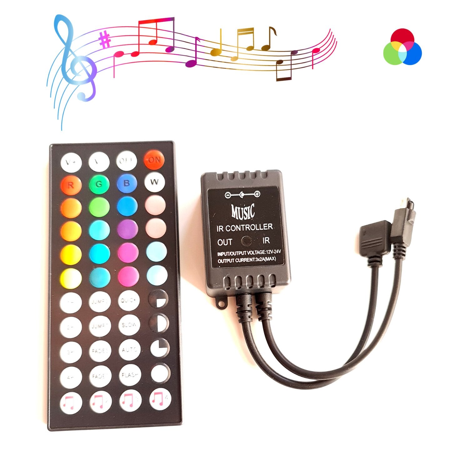 RGB Neon Flex Light DC 12V 8x18mm IP65 Waterproof with Music Controller Kit - House of LEDS