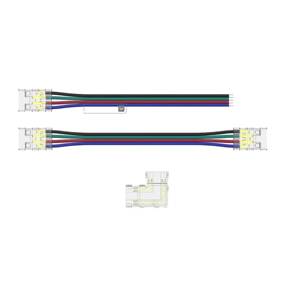 10mm 4-Pin Connectors Kit for RGB COB LED Strip Light IP20 — House of LEDs UK