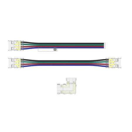 10mm 4-Pin Connectors Kit for RGB COB LED Strip Light IP20 — House of LEDs UK