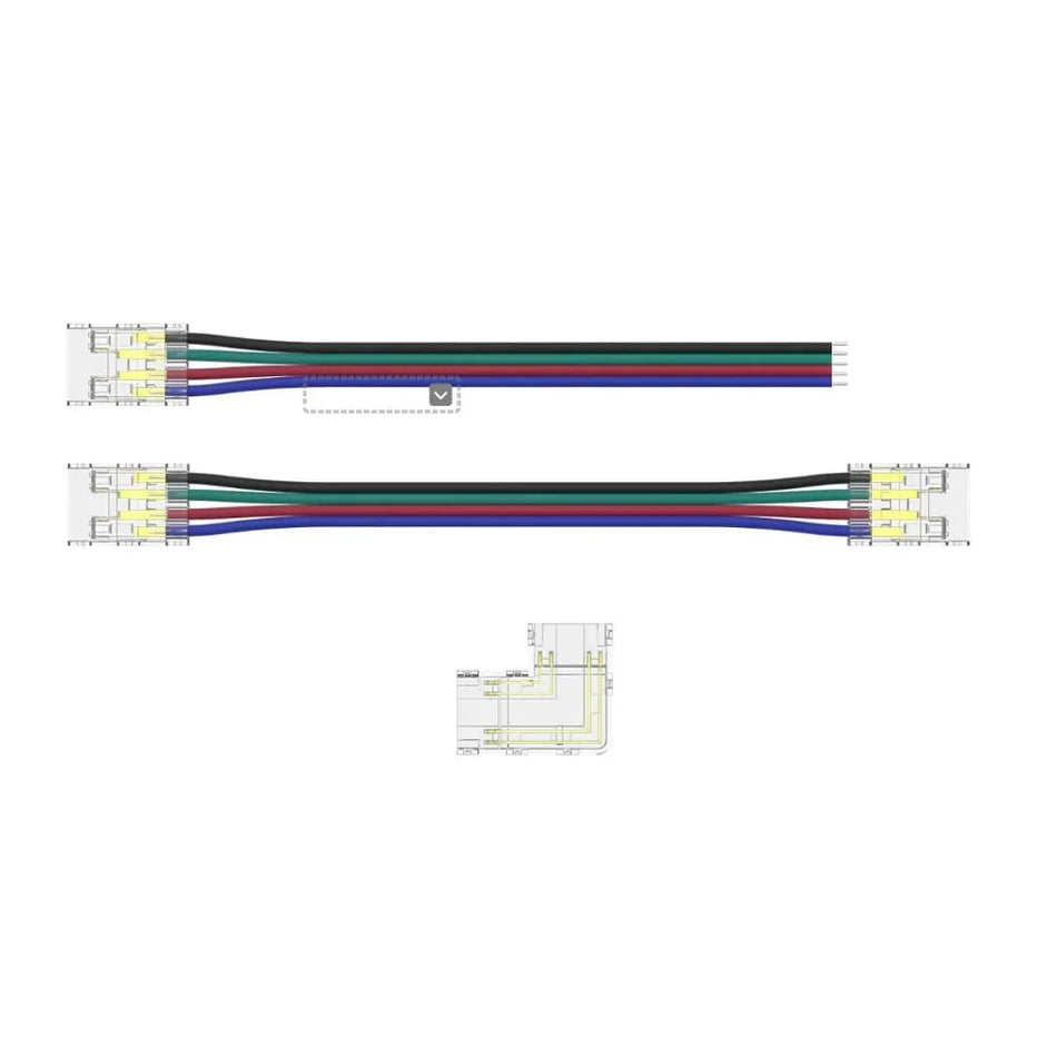 10mm 4-Pin Connectors Kit for RGB COB LED Strip Light IP20 — House of LEDs UK