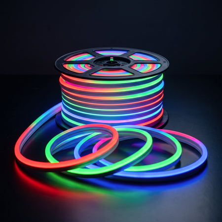 RGB LED Neon Flex 220V 240V 8x16mm IP65 Dimmable with Remote Kit — main product image