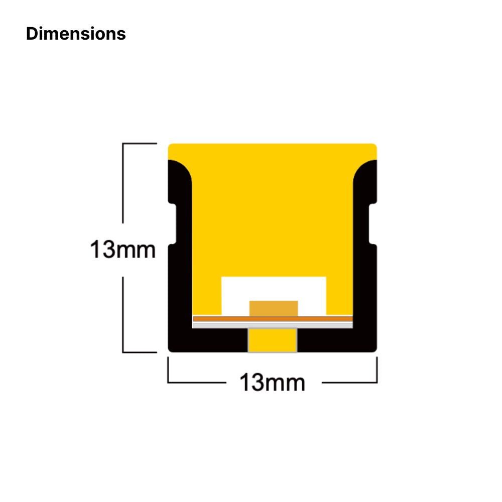 RGBW (3000K) LED Neon Flex 13x13mm IP67 Waterproof 48V 20 Metre - House of LEDS