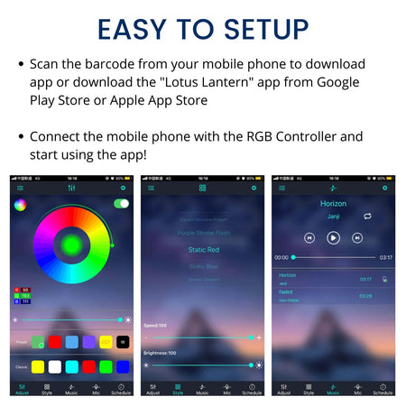 RGB LED Strip 120 LEDs/m 220V IP67 Wireless Bluetooth App Control with Remote - ATOM LED