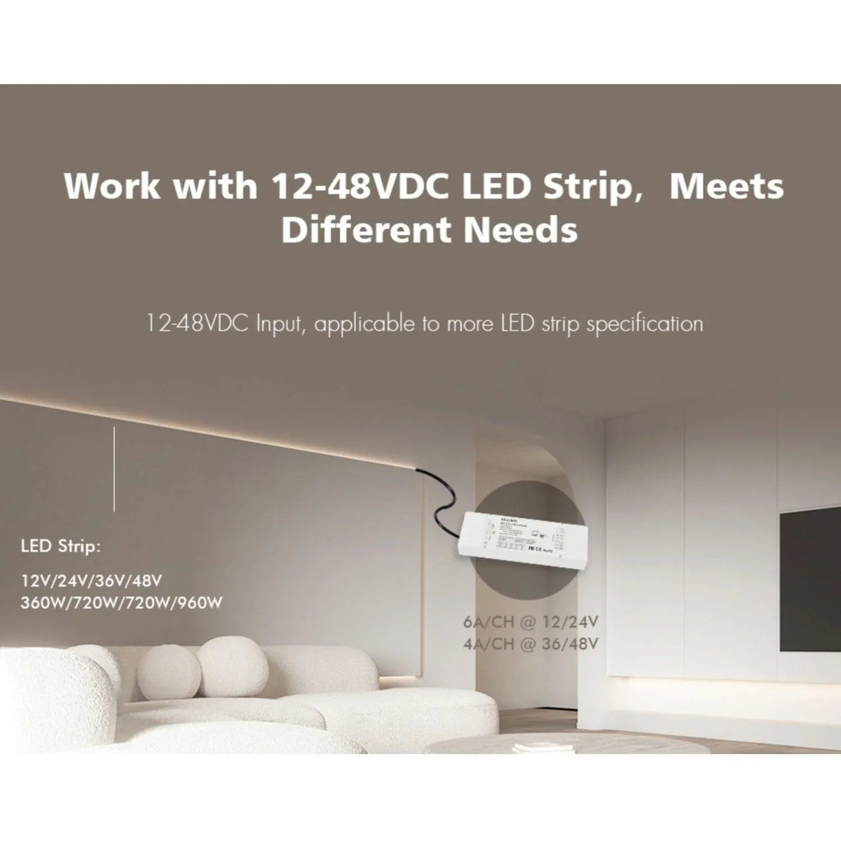Skydance 12-48VDC 5CH*6A WiFi & RF 5 in 1 LED Controller V5-L(WT) — view 10 — House of LEDs UK