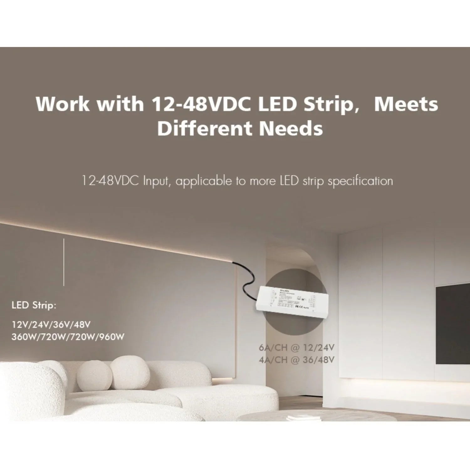 Skydance 12-48VDC 5CH*6A WiFi & RF 5 in 1 LED Controller V5-L(WT) — view 10 — House of LEDs UK