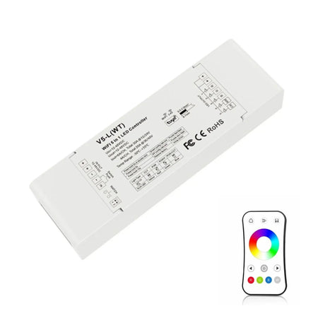 Skydance 12-48VDC 5CH*6A WiFi & RF 5 in 1 LED Controller V5-L(WT) with R8 Remote — House of LEDs UK