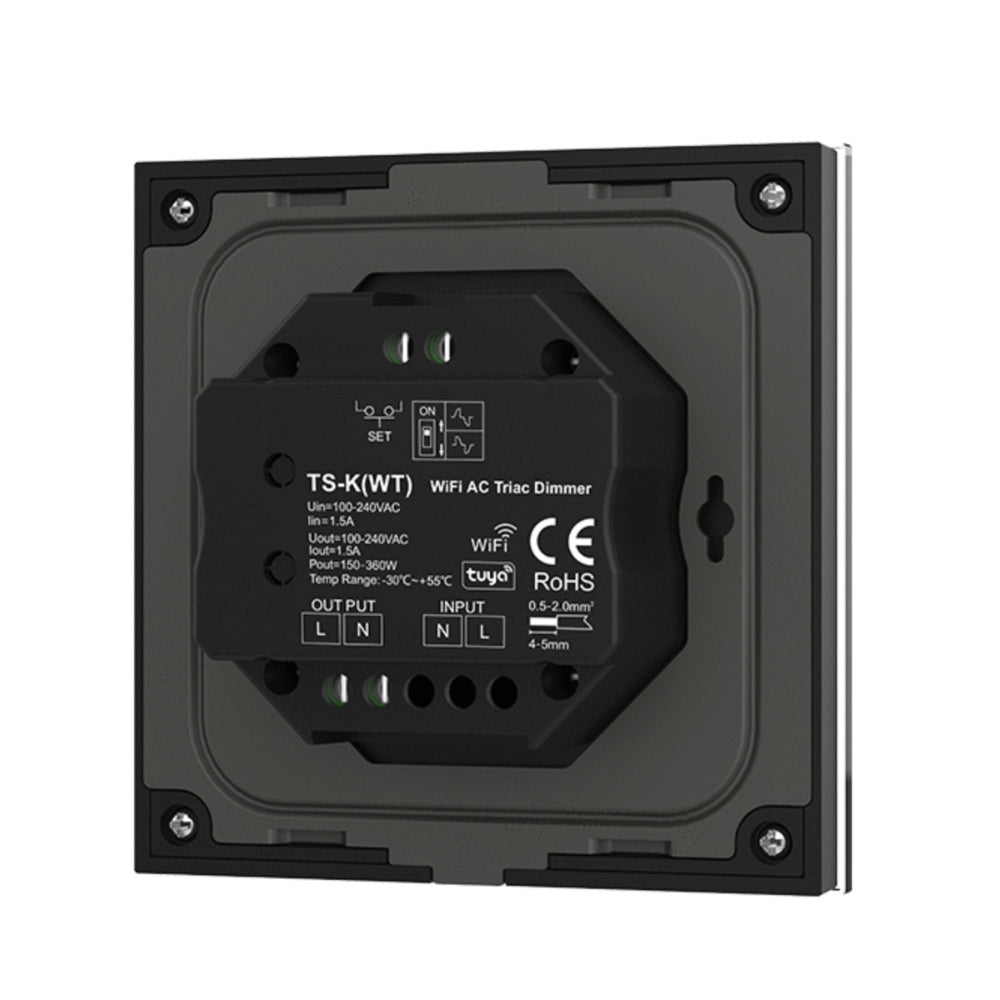 Skydance Rotary Panel WiFi Triac Dimmer TS-K(WT) BLACK — view 2 — House of LEDs UK
