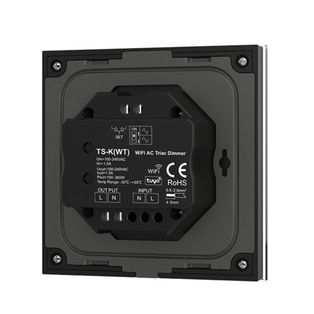 Skydance Rotary Panel WiFi Triac Dimmer TS-K(WT) BLACK — view 2 — House of LEDs UK