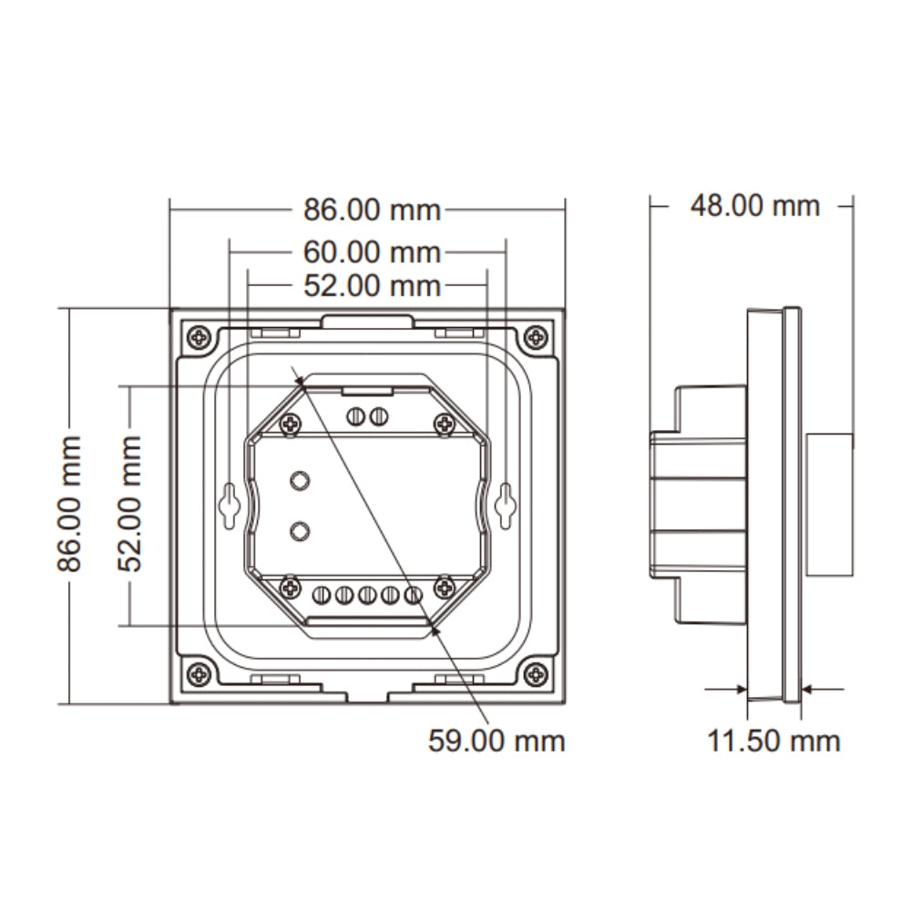 Skydance Rotary Panel WiFi Triac Dimmer TS-K (WT) — view 3 — House of LEDs UK