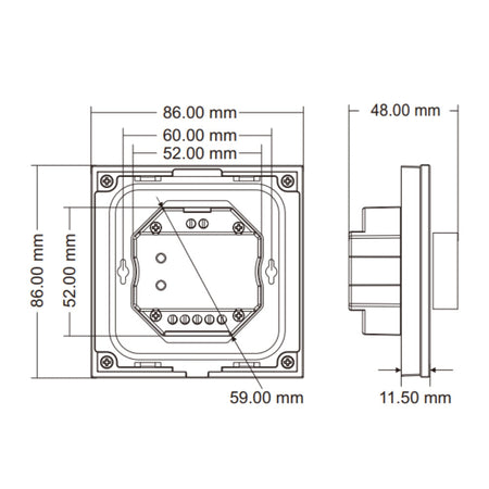 Skydance Rotary Panel WiFi Triac Dimmer TS-K (WT) — view 3 — House of LEDs UK