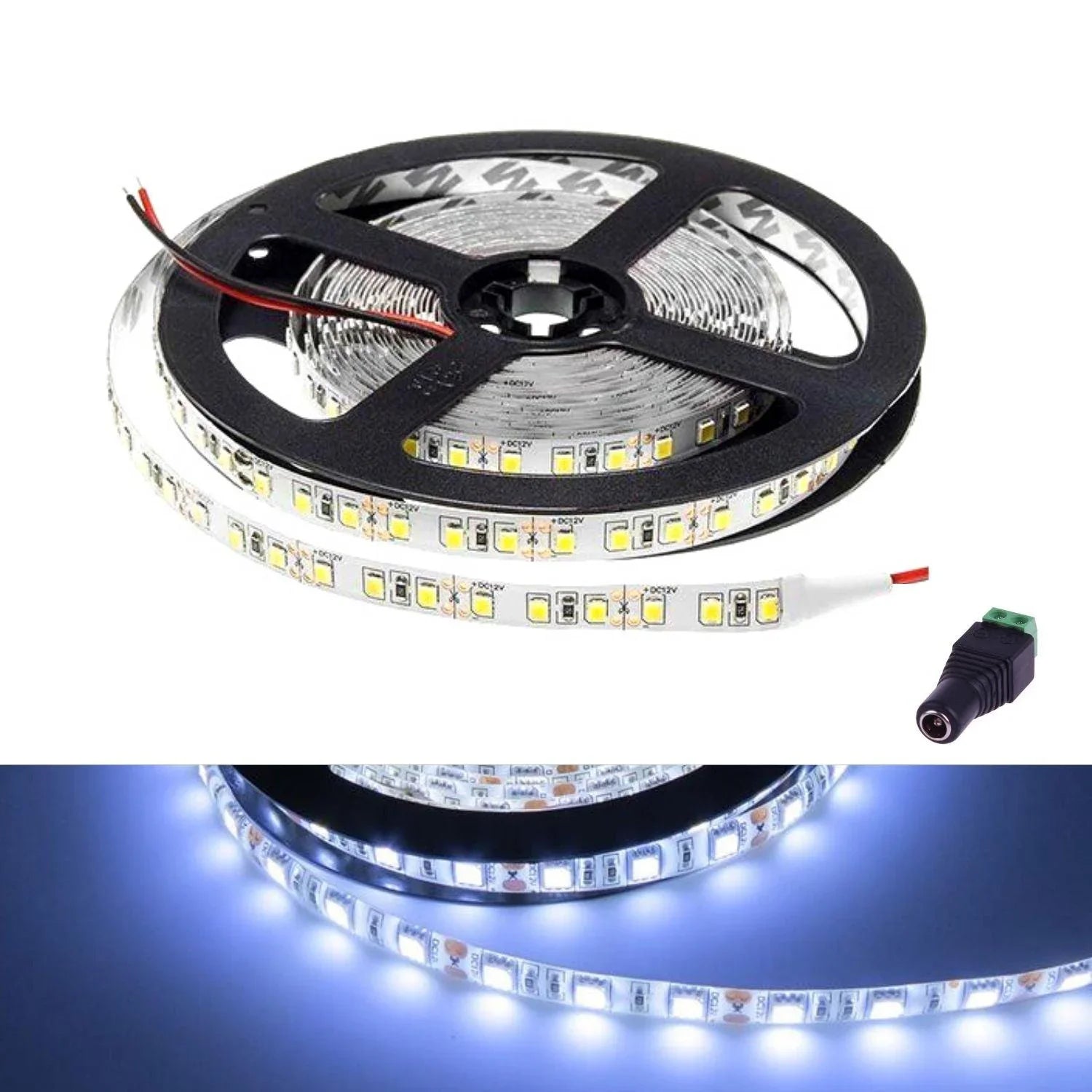 Cool White LED Strip 12V 5050 IP65 Waterproof 60LED/m 5 metre — view 2 — House of LEDs UK
