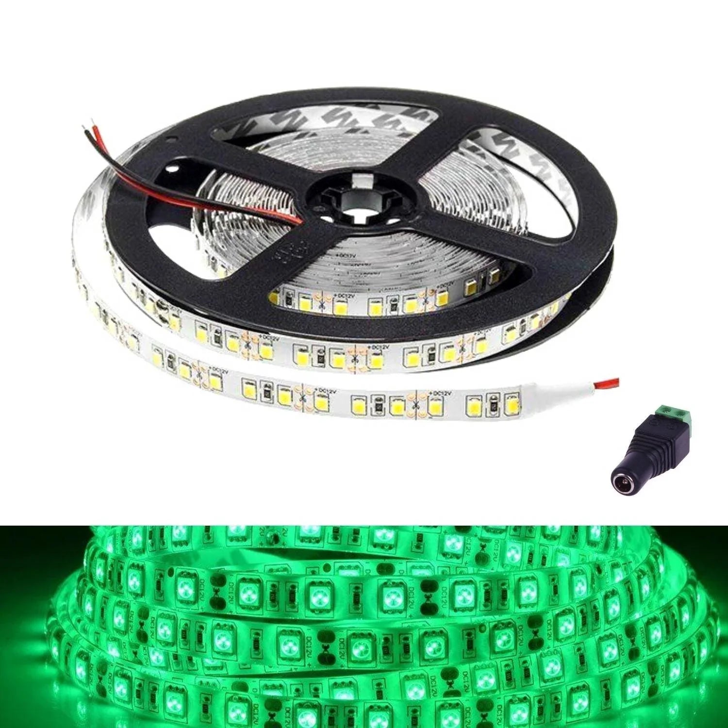 Green LED Strip 12V 5050 IP65 Waterproof 60LED/m 5 metre — view 2 — House of LEDs UK