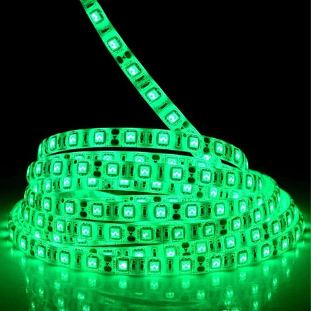 Green LED Strip 12V 5050 IP65 Waterproof 60LED/m 5 metre — House of LEDs UK