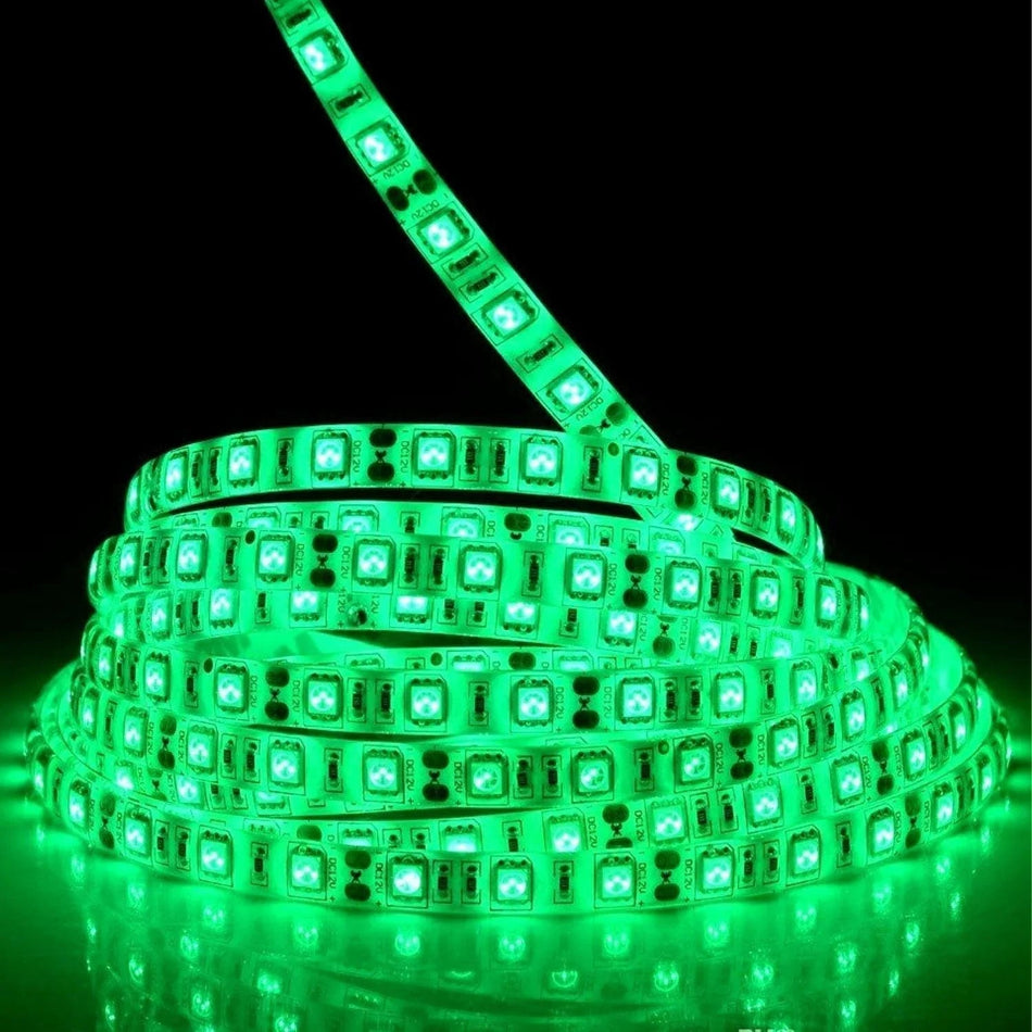 Green LED Strip 12V 5050 IP65 Waterproof 60LED/m 5 metre — House of LEDs UK