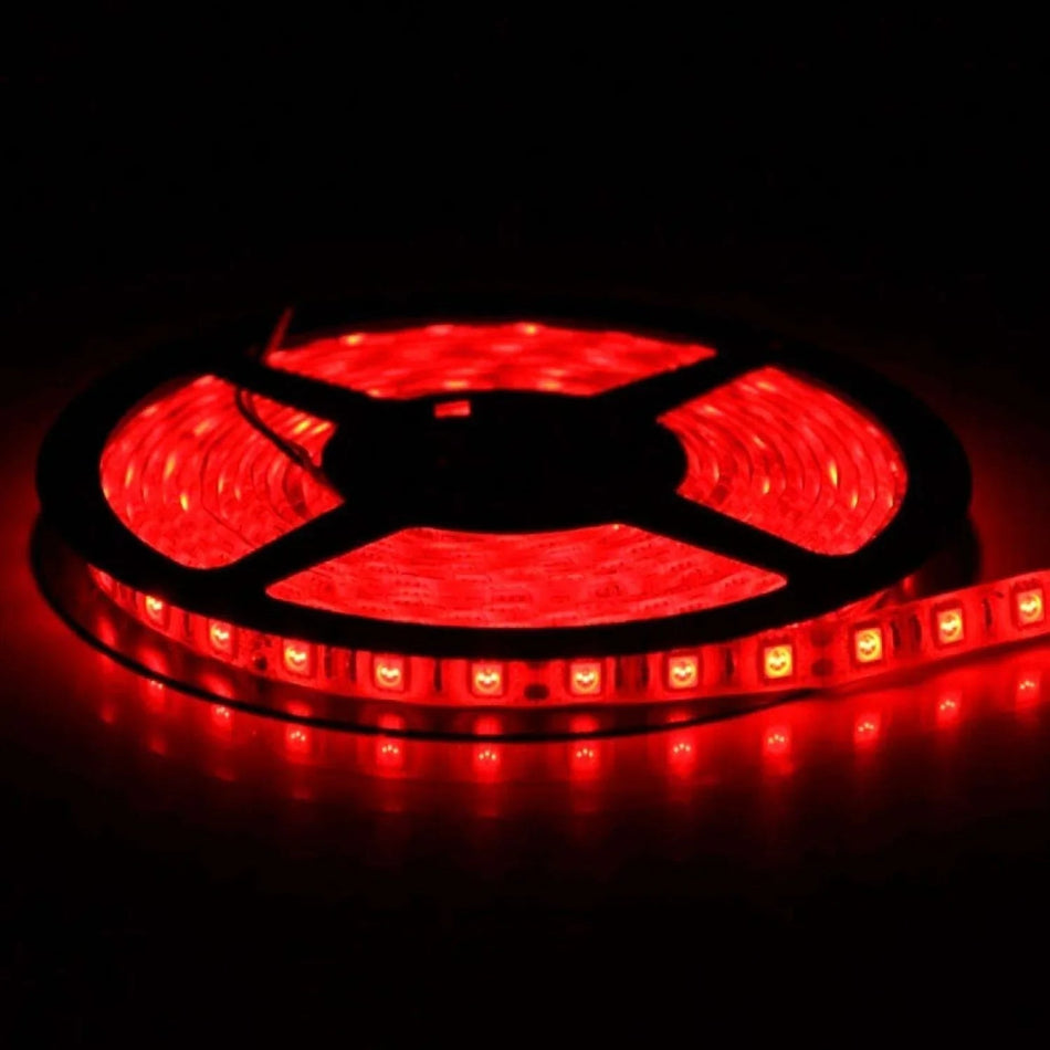 Red LED Strip 12V 5050 IP65 Waterproof 60LED/m 5 metre — House of LEDs UK