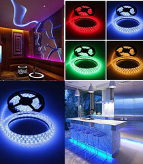 SMD5050 WiFi Wireless Control RGB LED Strip 12V IP65 Waterproof 150LED 5m Full Kit Compatible with Alexa and Google Home - House of LEDS