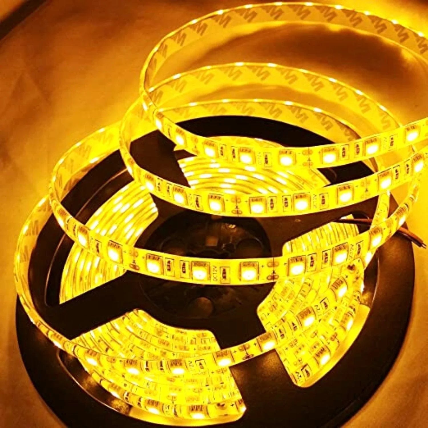 Yellow LED Strip 12V 5050 IP65 Waterproof 60LED/m 5 metre — view 2 — House of LEDs UK