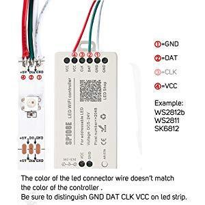SP108E WiFi Controller DC 5V-24V for SK6812 SK6812-RGBW WS2812 WS2813 WS2811 AL2815 Digital Pixel Strip Light &  Neon Flex — view 12 — House of LEDs UK
