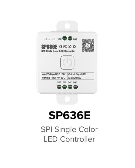 SP636E DC5 - 24V Addressable LED Strip Dimmer Bluetooth Music Control - House of LEDS