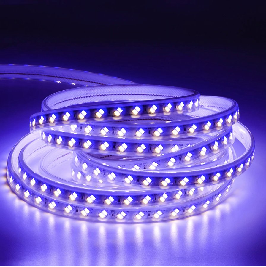 Tricolour LED Strip Light 220V 240V 5730 Warm White, Blue, Purple IP65 120LED/m Kit - House of LEDS