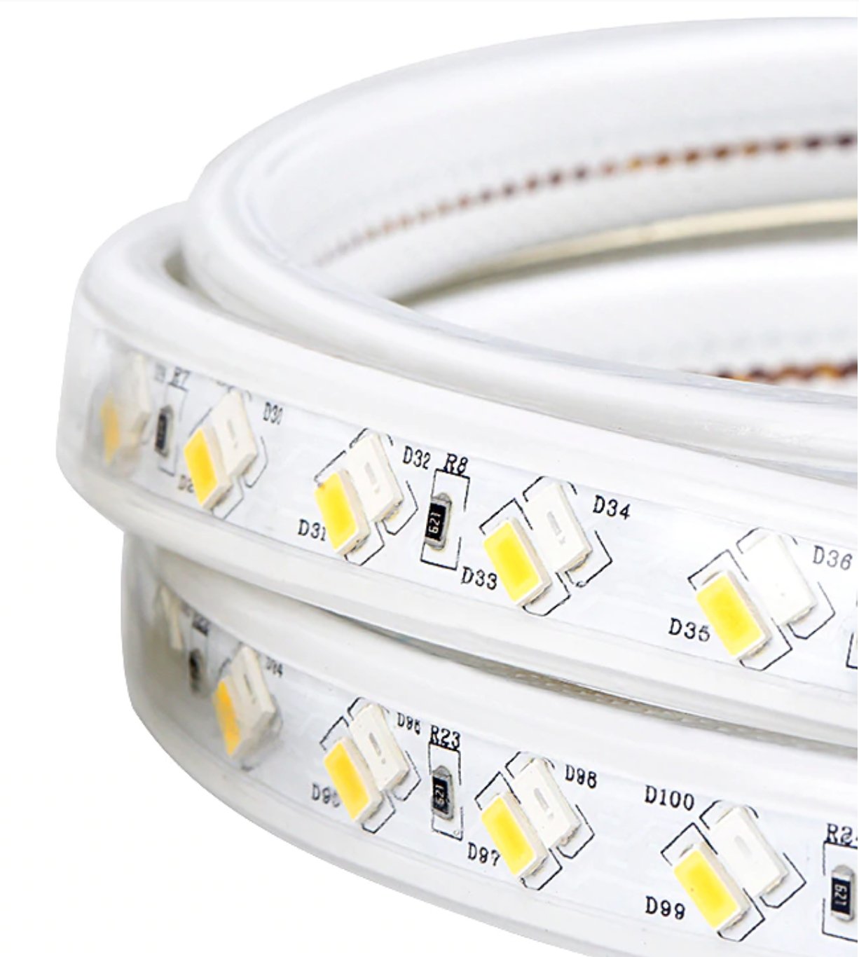 Tricolour LED Strip Light 220V 240V 5730 Warm White, Blue, Purple IP65 120LED/m Kit - House of LEDS