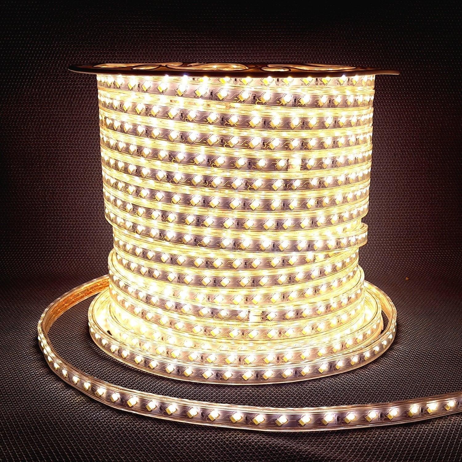 Tricolour LED Strip Light 220V 240V 5730 Warm White, Natural White, Cool White IP65 120LED/m Kit — view 9 — House of LEDs UK
