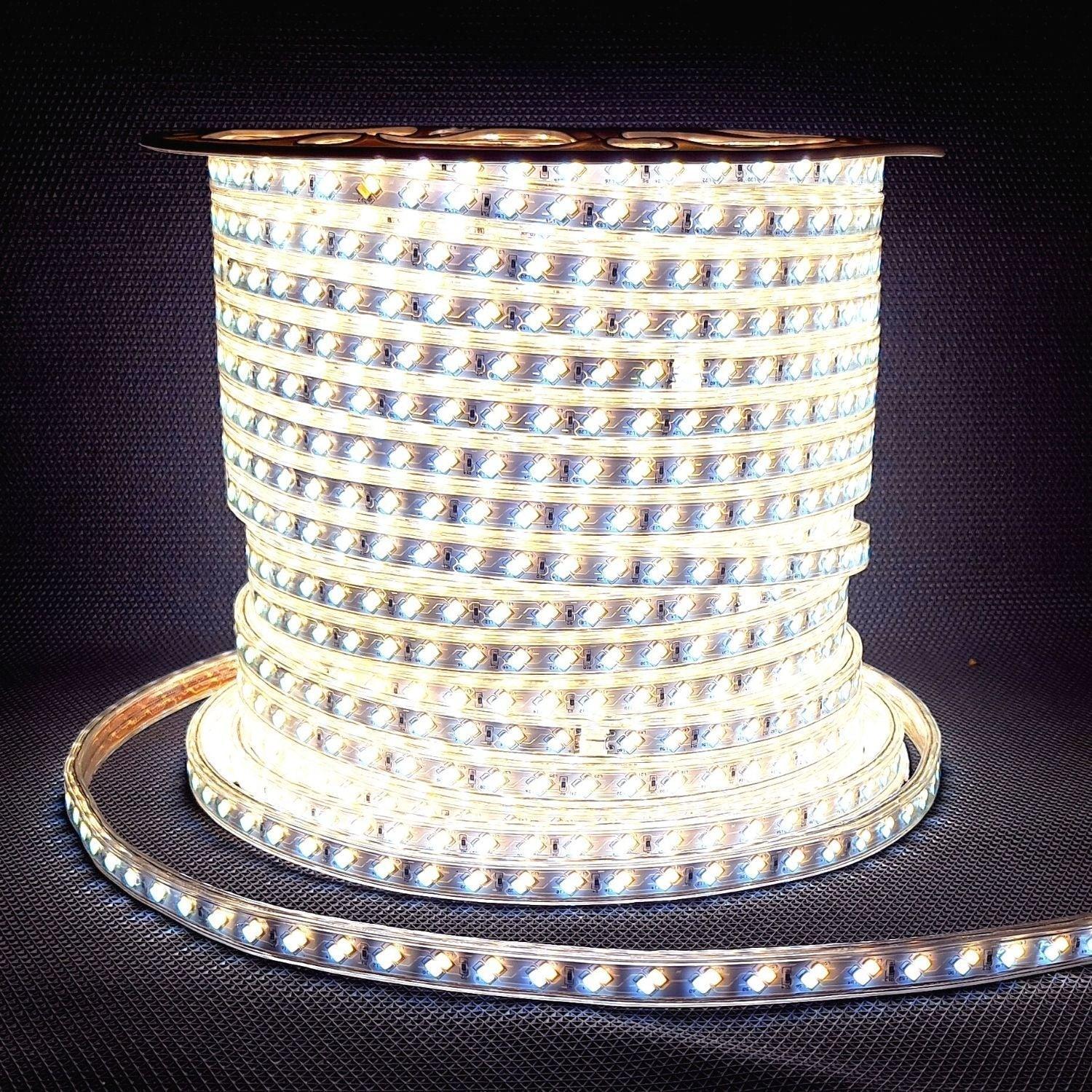 Tricolour LED Strip Light 220V 240V 5730 Warm White, Natural White, Cool White IP65 120LED/m Kit — view 8 — House of LEDs UK