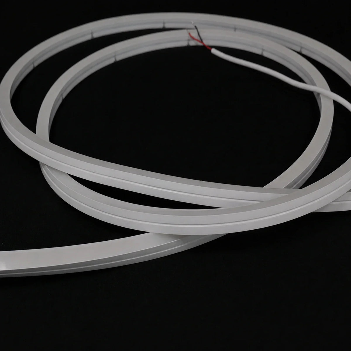 Close view of the unlit 15×15mm silicone Neon Flex body