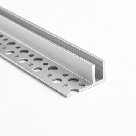 End view of the aluminium channel sized for 10×10mm Neon Flex