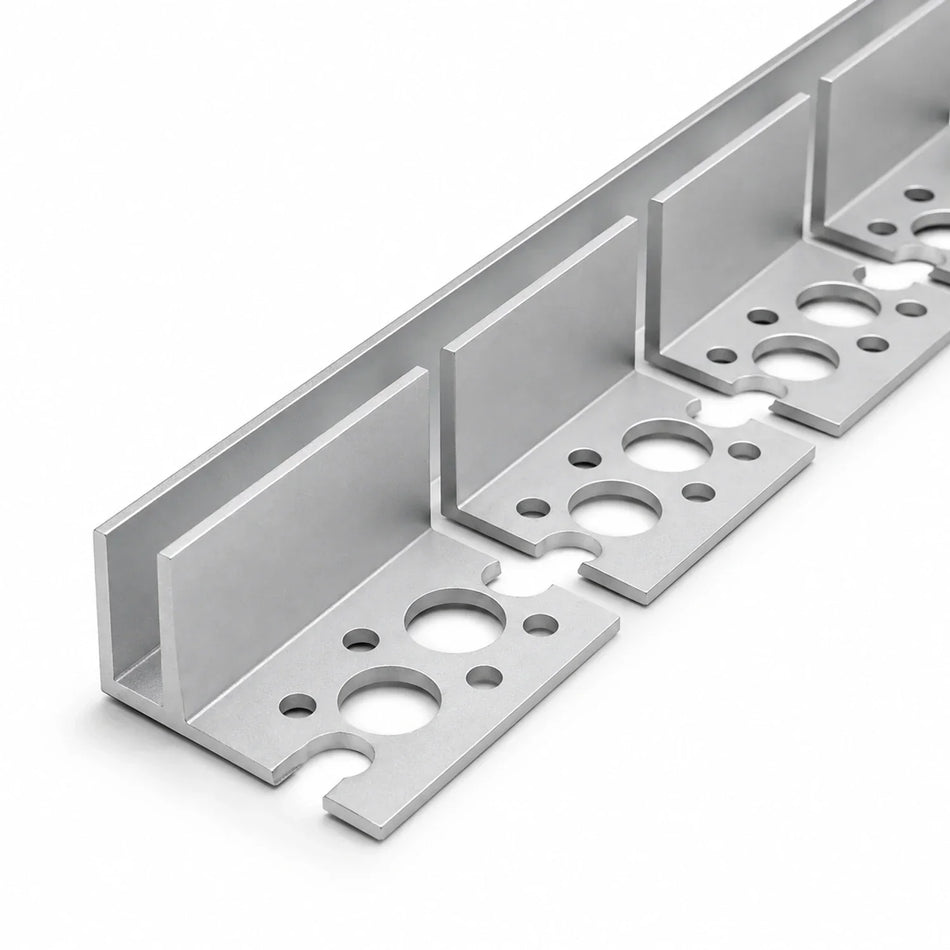 Close illustration of the bendable tile-in aluminium channel for 10×10mm Neon Flex