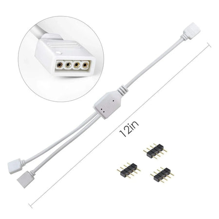 1 to 2 Ports Female/Male Connection Cable 4 Pin Splitter Cable — House of LEDs UK