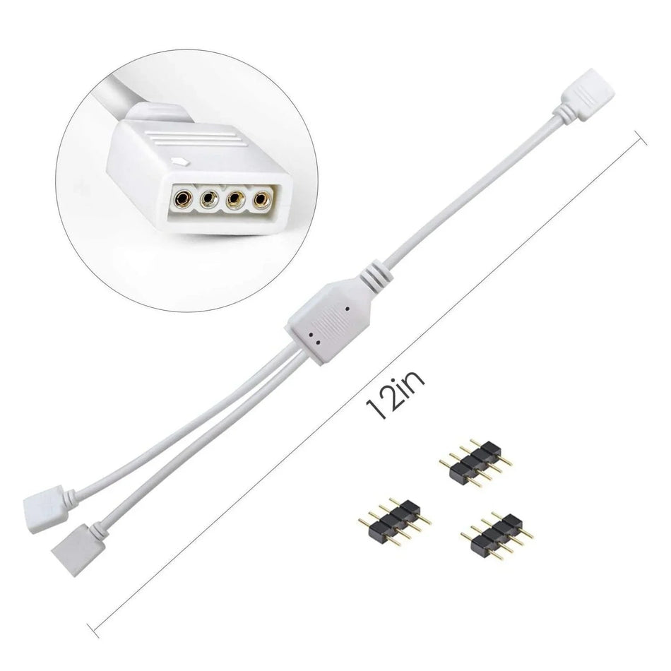 1 to 2 Ports Female/Male Connection Cable 4 Pin Splitter Cable — House of LEDs UK