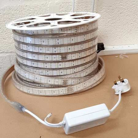 RGB LED Strip 5050 220V 240V 144LEDs/m IP65 Dimmable with Remote — view 7 — House of LEDs UK