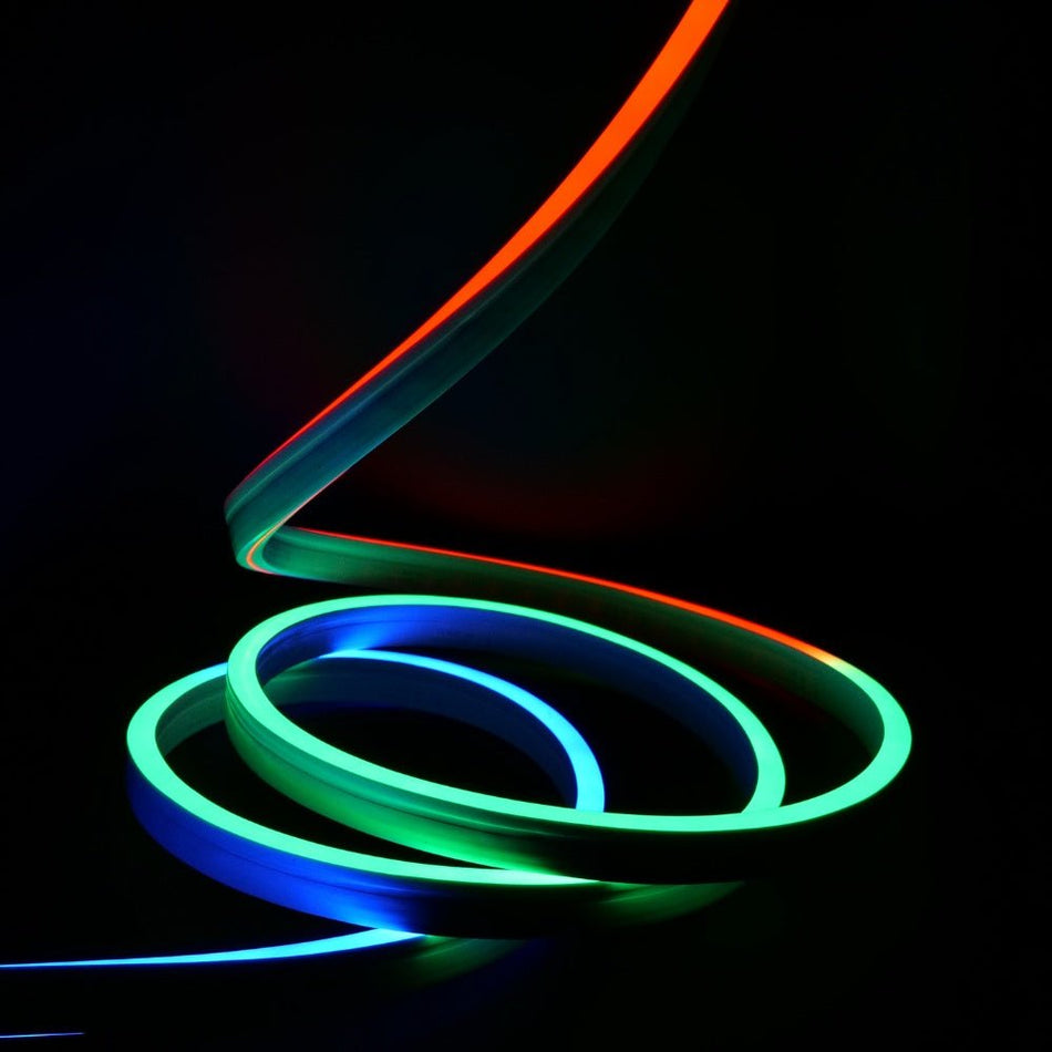 Ultra Long RGB Neon Flex 48V 10x20mm IP67 Waterproof 30 Metre - House of LEDS
