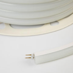 Warm White LED Neon Flex 220V 240V 16x16mm D Shape Vertical Bending 120LEDs/m IP65 with UK Plug - House of LEDS