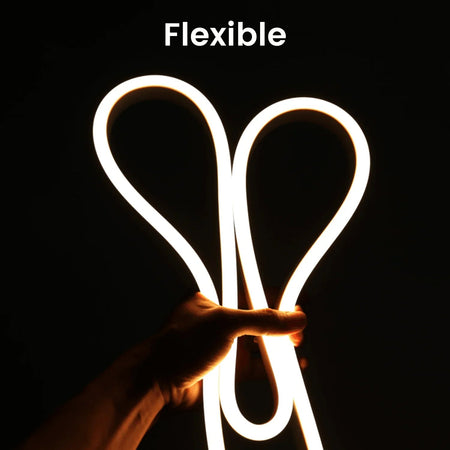Warm White LED Neon Flex 220V 240V Wireless 8x16mm 120LEDs/m IP65 with UK Plug - House of LEDS