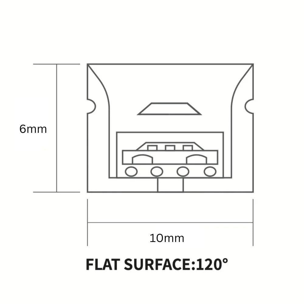 Warm White Neon Flex 3000K 24V Top Bend 10x6mm IP65 Waterproof 280LEDs/m — view 11 — House of LEDs UK