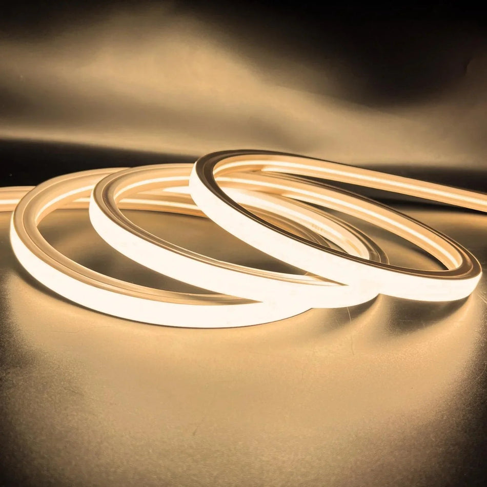 Warm White Neon Flex 3000K 48V 16x16mm Top Bend IP65 Waterproof 30m — House of LEDs UK