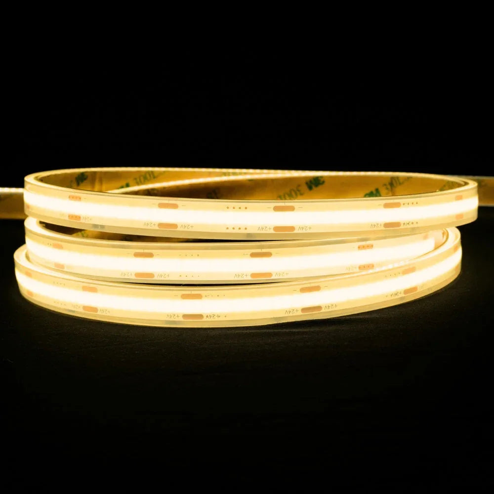 Warm White 3000K COB LED Strip 24V 384 LEDs/m IP68 Waterproof — view 3 — House of LEDs UK
