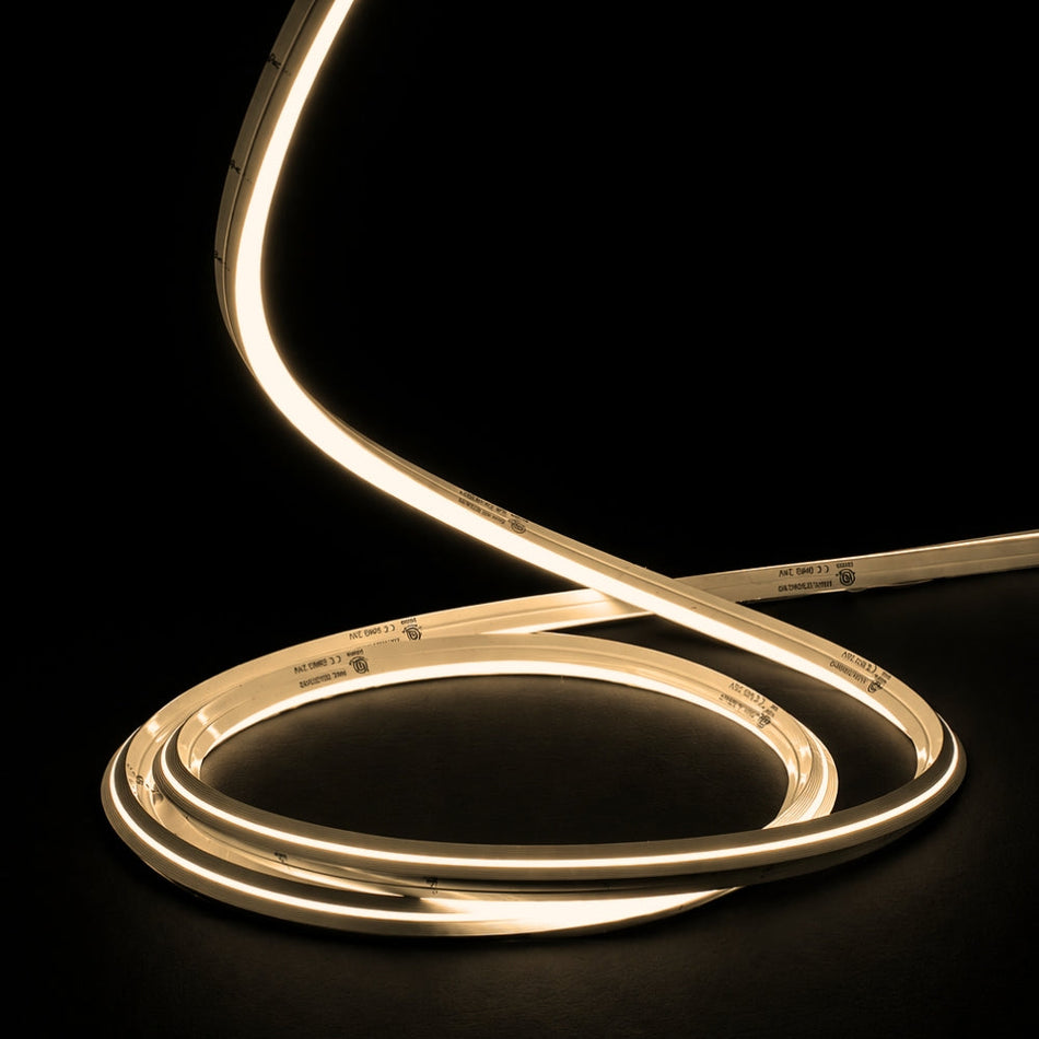 Warm White Neon Flex 3000K 24V 10x10mm Dual Bend IP67 Waterproof 12m — House of LEDs UK