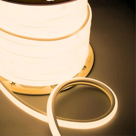 Warm White LED Neon Flex 220V 240V 16x16mm D Shape Top Bend 120LEDs/m IP65 with UK Plug — view 11 — House of LEDs UK