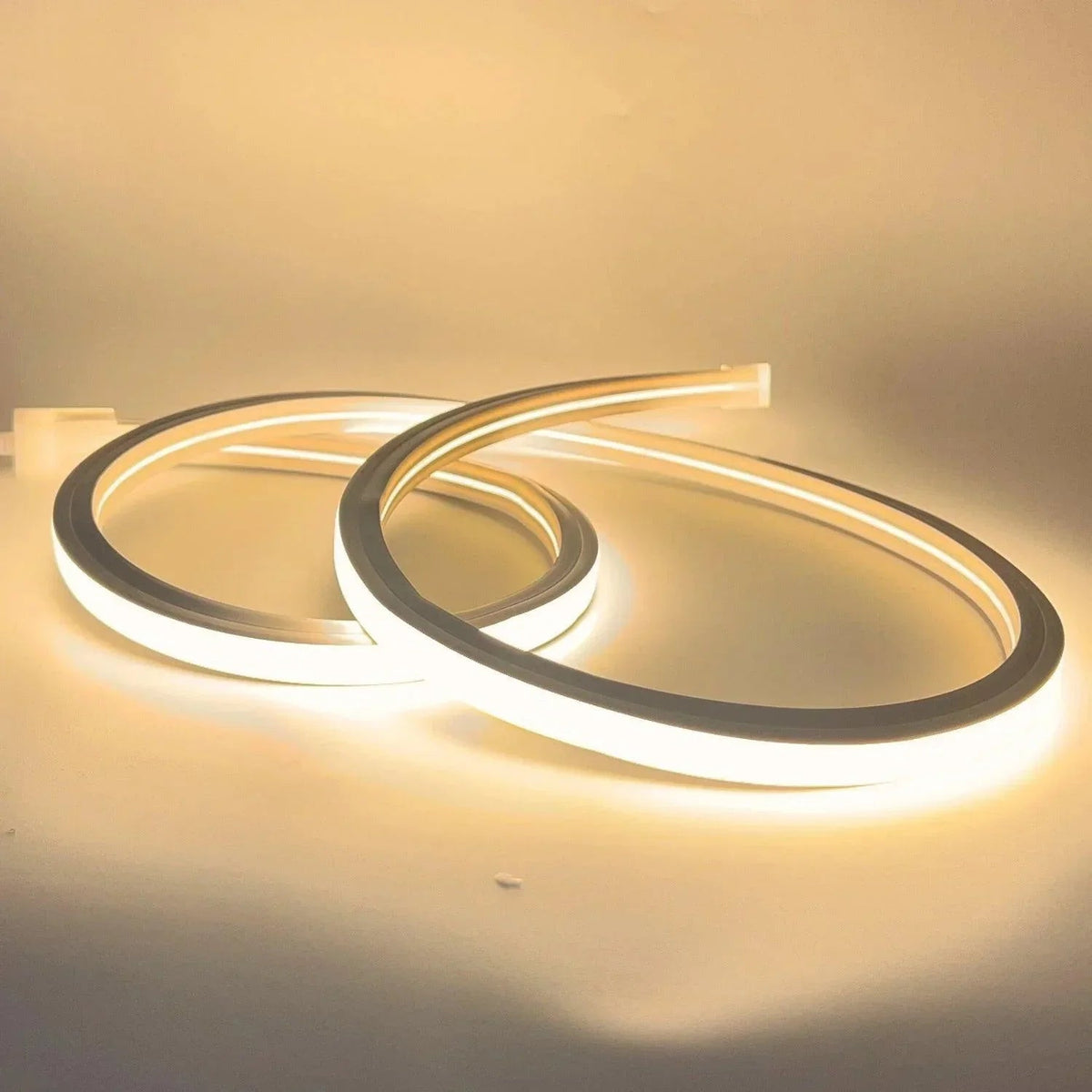 Warm White Neon Flex 3000K 16x16mm 220V 240V Top Bend 20cm Cut IP65 Waterproof with UK Plug — view 2 — House of LEDs UK
