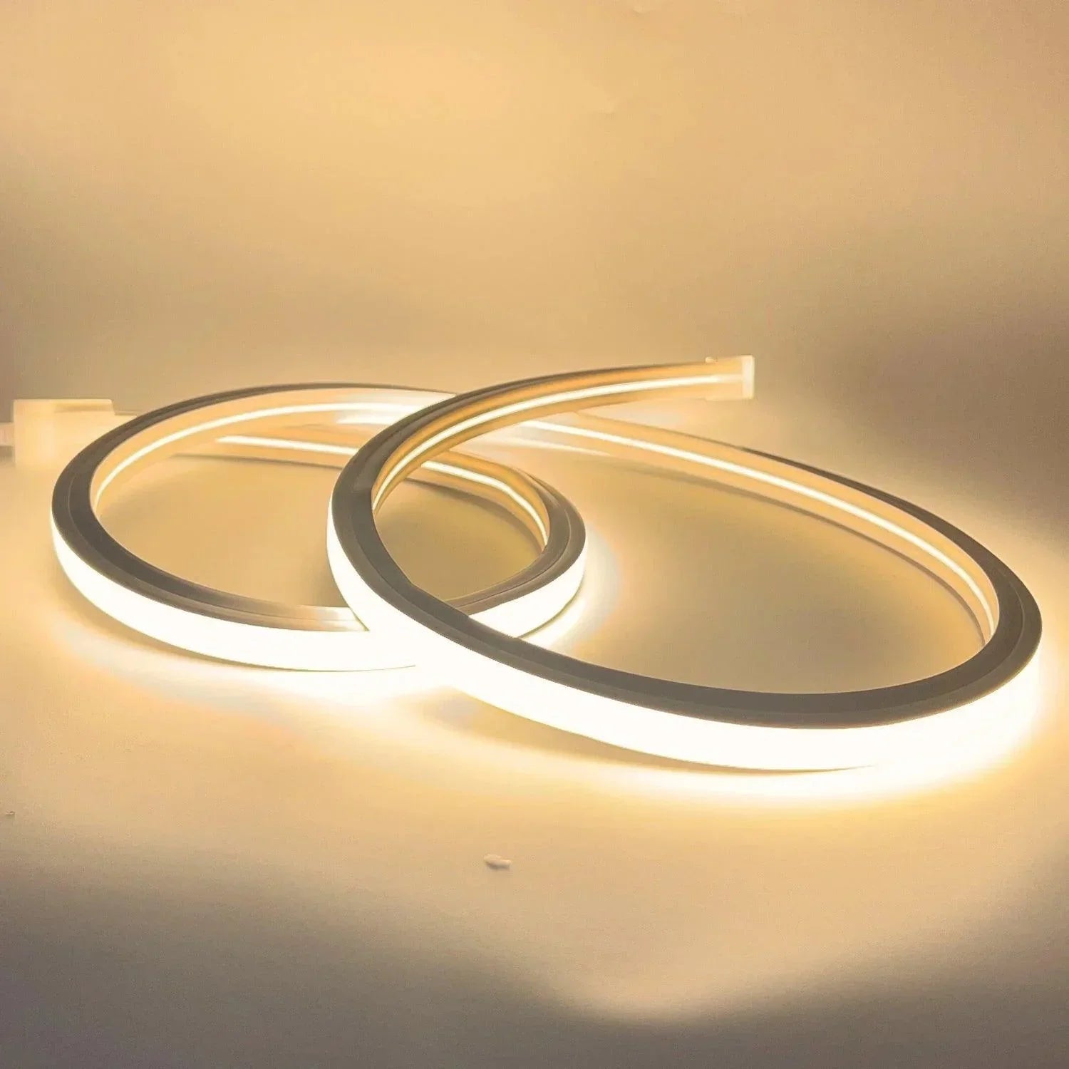 Warm White Neon Flex 3000K 16x16mm 220V 240V Top Bend 20cm Cut IP65 Waterproof with UK Plug — view 2 — House of LEDs UK