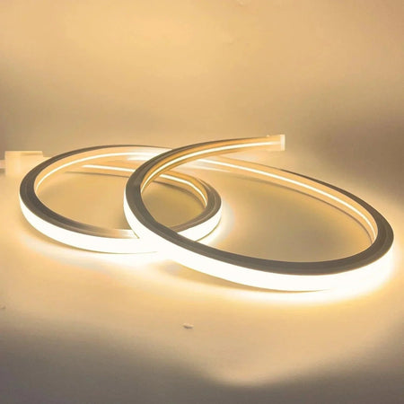 Warm White Neon Flex 3000K 16x16mm 220V 240V Top Bend 20cm Cut IP65 Waterproof with UK Plug — view 2 — House of LEDs UK