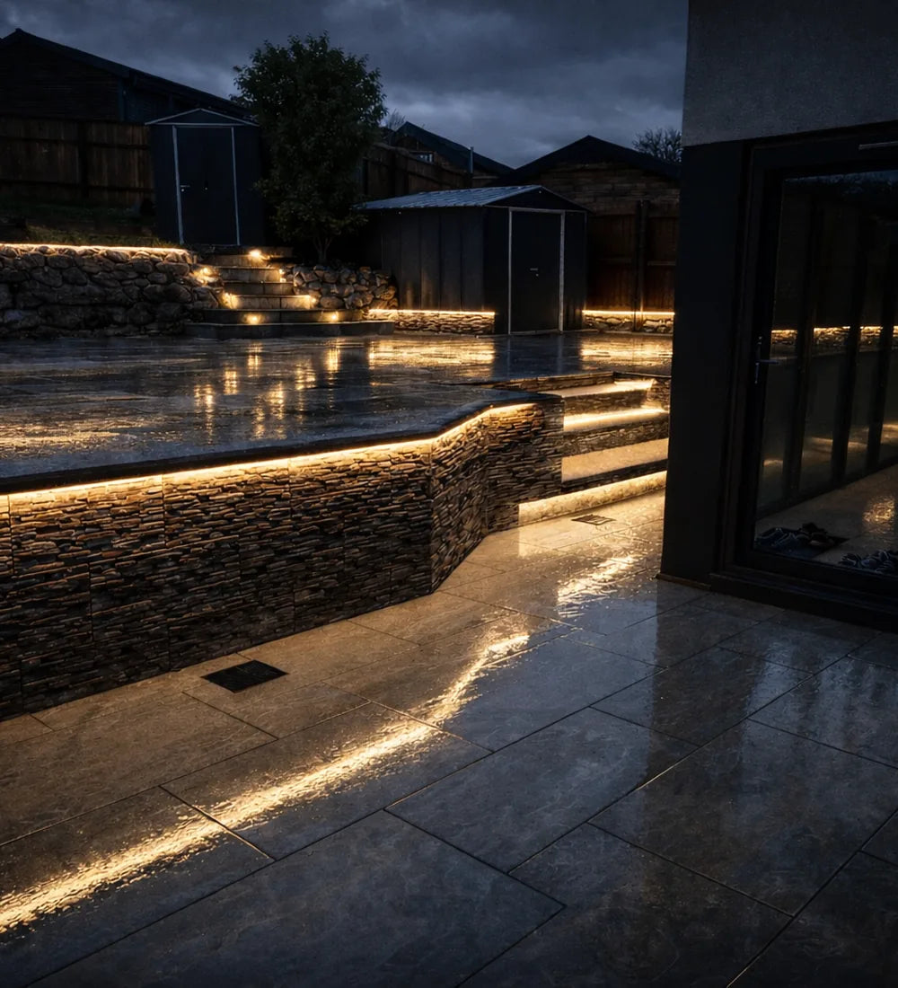 Extra long continuous LED lighting installation