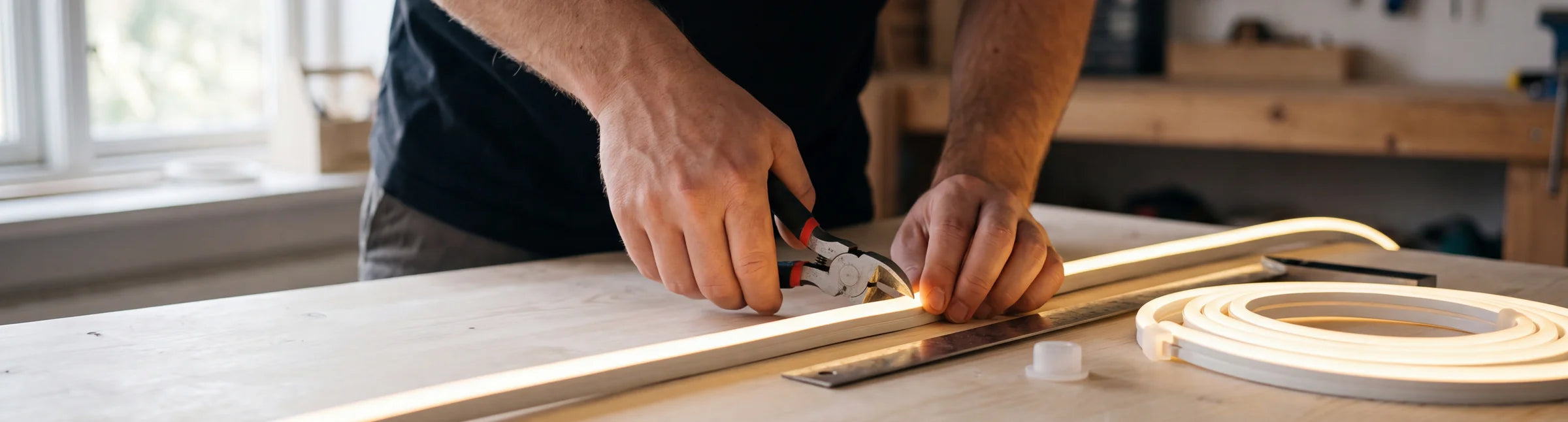 FreeCut COB LED strip prepared to a precise length