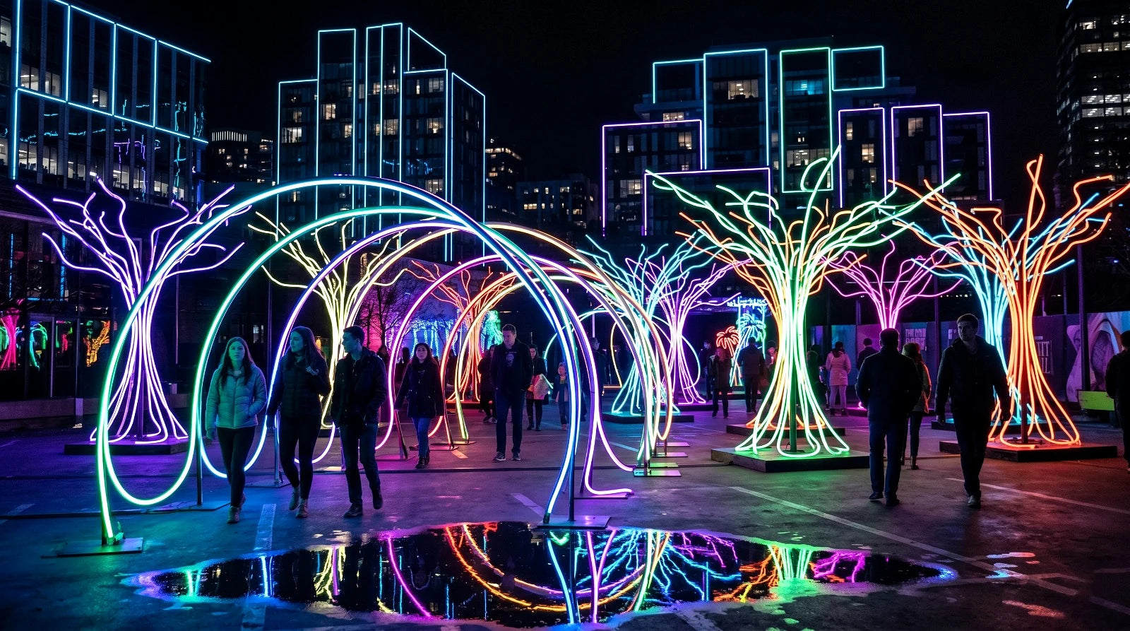 Large bespoke architectural LED neon installation
